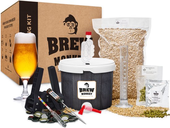 Brew Monkey Compleet Blond - Bierbrouwpakket - Zelf bier brouwen pakket - Startpakket - Gadgets Mannen - Kerstcadeau voor Mannen